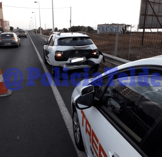 Imagen del accidente (Foto @PoliciaTelde)